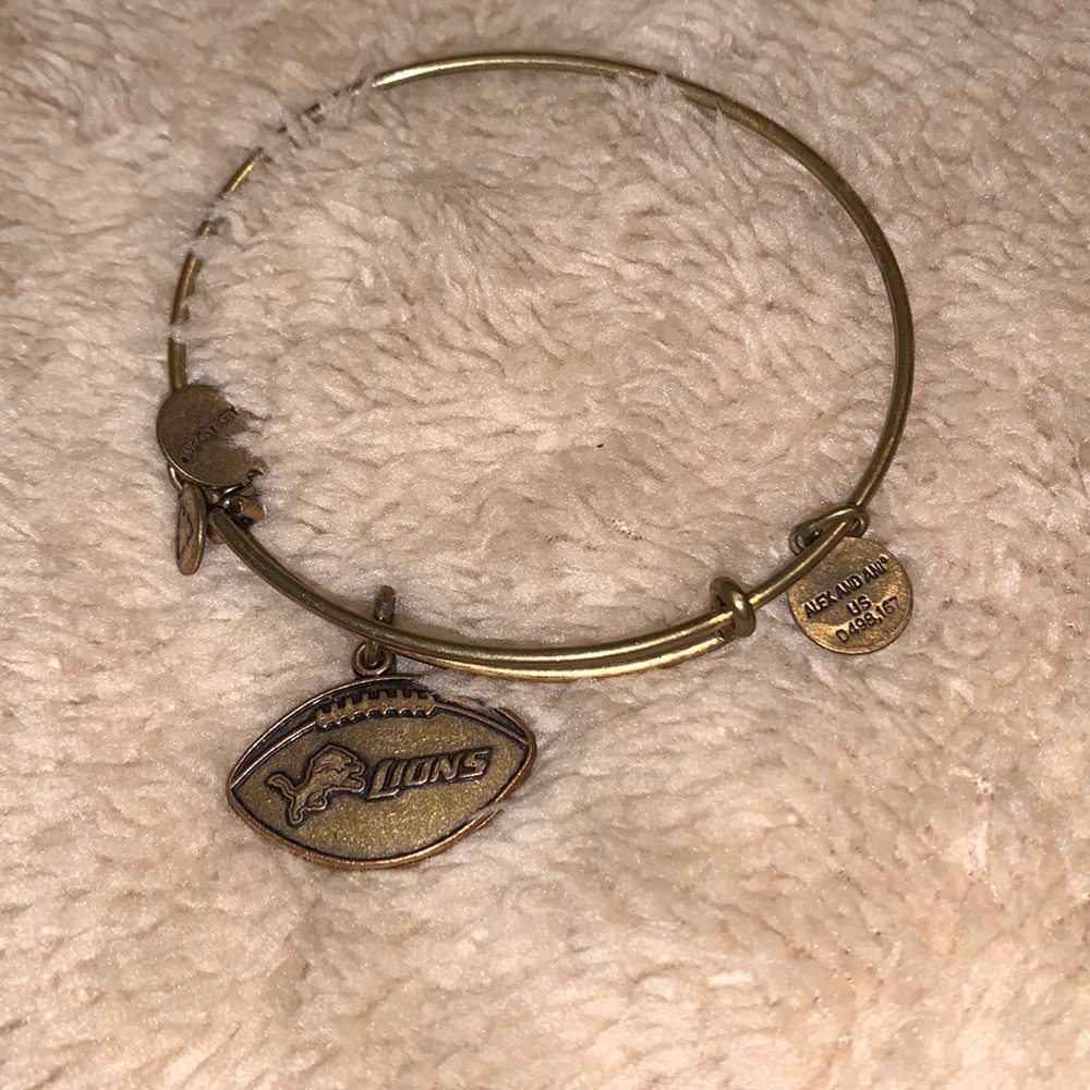 Alex and ani Detroit lions bracelet